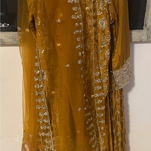 Sequin Embroidered Sharara Suit